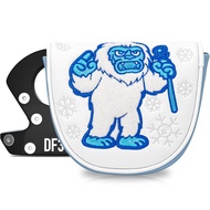 Snowman Golf Putter Cap Cover DF3 Embroidery Thickened Waterproof Golf Putter Head Cover PU Club Pro