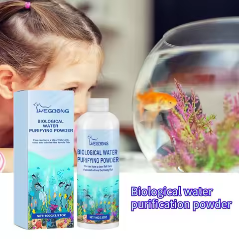 Fish Tank Water Purifier Algae Remover Powder Aquarium Cleaning Moss Remover Water Cleaner for Clear