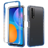 For Huawei Y7a Y9a Full Body Hybrid Rugged Shockproof Gradient Clear Back Case Cover