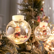 【In Stock】LED Curtain Light String with Festive Design Ornaments for Christmas Decor EFA4