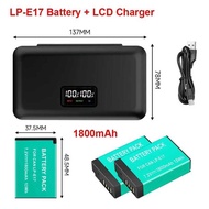 LP-E17 LP E17 Battery LPE17 1800mAh + LCD Dl USB Charger for Canon EOS RP R8 R50 200D 250D M3 M5 M6 