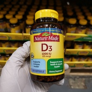 In Stock * Us Nature Made D3 Vitamin D3 Promote Calcium Absorption 1000Iu 650 Tablets