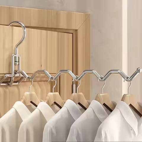 Travel Portable Clothes Drying Rack Foldable Clothes Hanger Hotel Wardrobe Drawer Door Mounted Punch