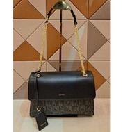 tas bonia original sling shoulder bag rantai metis monogram hitam