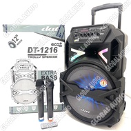 Speaker Portable DAT DT 1216 12inch 2bh Mic Wireless Dat1216 Dt1216 ( Bisa COD )