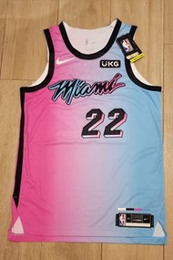 Nike Jimmy Butler Miami Heat City Edition 2021 Authentic AU jersey 畢拿 球員版 落場版 波衫 球衣 size  44 M