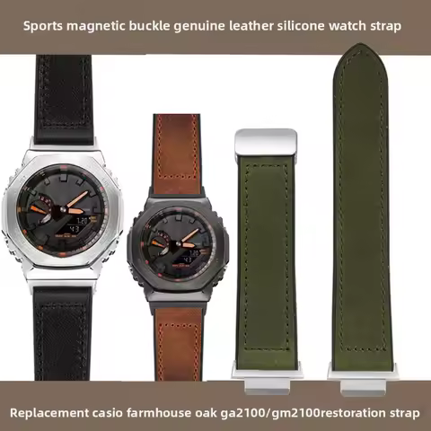 GA2100 magnetic clasp For Casio GSHOCK FarmOak Quick watchband Gm2100 GA-2100 modified Crazy Horse l