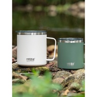 TYESO TYESO Creative Large-Capacity Mug with Lid Thermos Cup 304 Stainless Steel Coffee Cup Office W