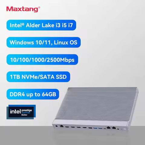 Maxtang Best Selling Alder Lake-U Series i3 i5 i7 Processor based Industrial PC with DDR4 Max 32GB 1