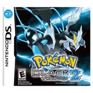 ตลับเกม Pokemon NDS เครื่องเล่นวิดีโอเกมการ์ดสีดำ & ขาวรุ่น1 & 2การ์ดเกมชุด Pokeman สำหรับ NDS