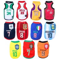 (XS-3XL) Pet Apparel Dog Football Jersey Sports Tank Top Summer Mesh Tank Top World Cup Soccer Jersey Cat Football Jersey