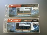 Team group T-Force Zeus Gaming DDR4 3200 32GB Ram X 2 Total 64GB Kit 有盒