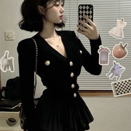 outfit woman outfit woman set French Style Top Jacket & High-Waist A-Line Skirt - Stylish Two-Piece 