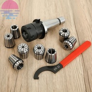 10Pcs Collet Chuck Set with Milling Chuck Holder and Wrench High Speed Steel Collet Set SHOPCYC1677