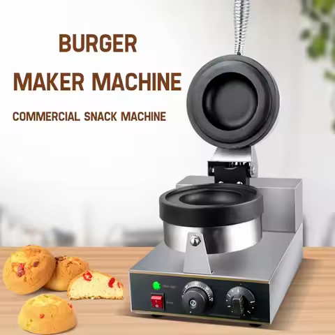 1200W UFO Burger Making Machine - Ice Cream & Doughnut Maker Hamburger Bread Gelato Panini Press Waf