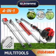 OGAWA Garden Multitools System (4-in-1 : Brush Cutter in Blade &amp; Cutter Line, Hedge Trimmer, Chain Saw Pole Saw)