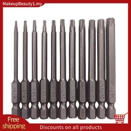 For 1/4" Hex Shank 75mm Length Steel Star 6 Point Screw Driver Kit Tool Screwdriver Bit