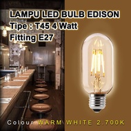 Edison Retro Vintage T45 4 Watt LED Bulb 4W E27 Fitting/