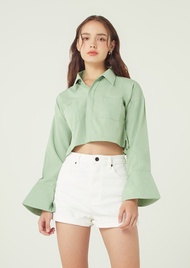 RARISTA official - Ali top - Forest Green เสื้อเชิ้ต