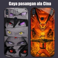 DJ-30 Naruto Casing GLASS soft frame black Samsung A40S M11 A21S A30 M30 A11 M01S M30S A10S A20 M21 