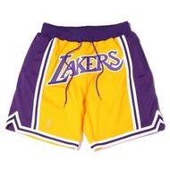 Just Don × Mitchell & Ness 官網購入 Lakers NBA 湖人隊運動短褲 全新