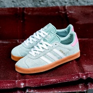 Adidas GAZELLE J HAZY SHOES ORIGINAL GREEN WHITE PINK SHOES
