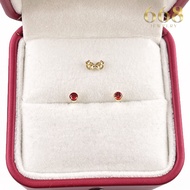 Pawnable 18K Saudi Gold Birthstone Earrings 916 Gold Earring