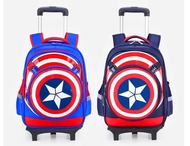 Kids Wheeled Backpack For Boys School Bag With Wheels Children School Trolley Bags Travel Luggage School Rolling Backpack Bags