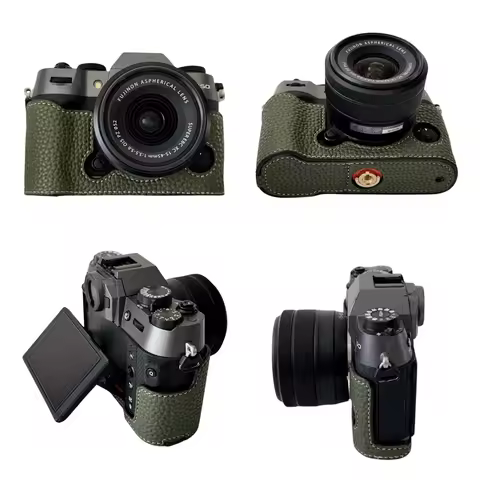 Litchi Style PU Leather Case For Fuji XT50 Camera Bag Half Body Cover For Fujifilm X-T50 XT30II XT30