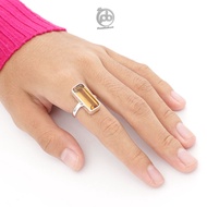 Golden Citrine Women's Ring, Authentic 925 Silver, Citara