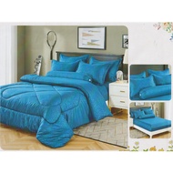 Cadar King 7 In 1 With Fluffy Comforter | BEDSHEET | BOLSTER & PILLOW CASE