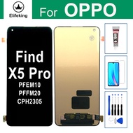 จอ Lcd สำหรับออปโป้ไฟนด์ X5โปร Pfem10 Cph2305จอหน้าจอสัมผัสประกอบเครื่องอ่านพิกัด + กระจกเทมเปอร์เคร