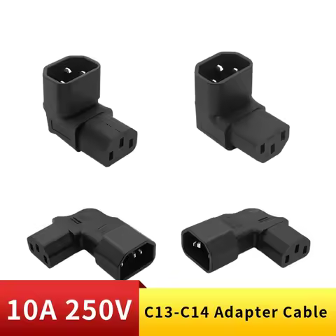 IEC60320 C13 Angle Converter Angle Extension Cable C13 to C14 PDU Angle Power Cables Male to Female 