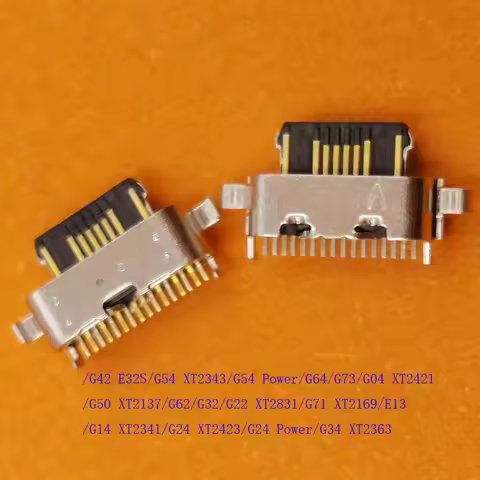 10-100Pcs Charging Dock Port USB Connector Plug For Motorola Moto G50 G24 G64 G73 G04 G14 G34 G54 G6