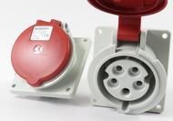 (AMPMECH) MENNEKES SOCKET 1500 RECEPTACLE PANEL MOUNT 32A-5P-415V IP44