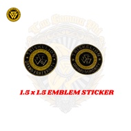 Emblem Tau Gamma Phi and Tau Gamma Sigma Triskelion Phone Mini Sticker 1.5x1.5