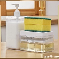 [PerfkMY] Soap Dispenser and Scrubber Holder Dish Soap Dispenser 800ml Capacity Multifunctional Soap