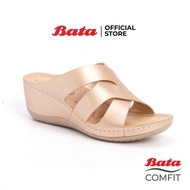 ฺBata COMFIT รองเท้าเพื่อสุขภาพ Comfortwithstyle รองเท้าส้นตึก รองเท้าลำลอง รองเท้าแบบสวม รองเท้าใส่สบาย สำหรับผู้หญิง สีเบจ รหัส 7618685