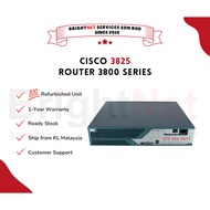 [READY STOCK] Cisco 3825 Router 3800 Series ISR, w/AC PWR, 2GE,1SFP, 2NME, 4HWIC, IP Base, 128F/512D