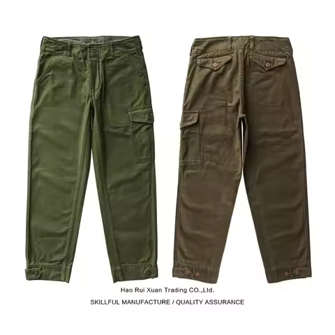 Sauce Zhan Mens Pants Aviators's Trousers Cargo Pants Baker Pants Satin Cotton Regular Fit