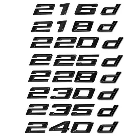 Car Trunk Words Logo Badge Emblem Decal Sticker For BMW 2 Series 216d 218d 220d 225d 228d 230d 235d