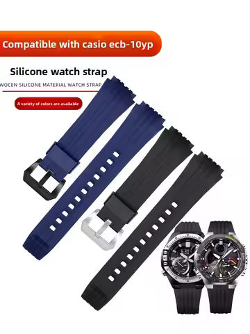 Suitable for Casio ECB-10YP Octagonal Men's EDIFICE Metal Resin Silicone Watch Strap