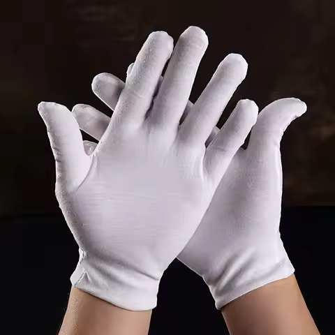 6PCS White Cotton Gloves for Eczema Dry Hands Breathable Work Gloves Liners Moisturizing Overnight S