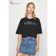 Superdry's autumn and winter arrival women's clothing classic letter printing round neck short-sleeved T-shirt