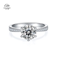 GRA 100%Moissanite Diamond Lady ring silver plated platinum 1.5 CT-3CT