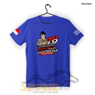 baju kaos 17 agustus hut 78th lengan pendek distro premium jumbo - biru benhur xs