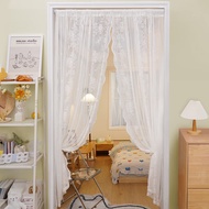 AT/🎀Lingyin Door Curtain Mesh Curtains Lace Half Door Curtain High Sense Summer Mosquito Curtain Bedroom Door Curtain Mo