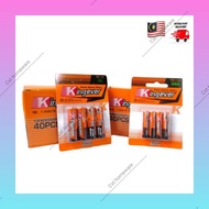 Kingever Battery Super Heavy Duty Size AA / AAA 1.5V 40PCS/BOX Bateri Batteries AA