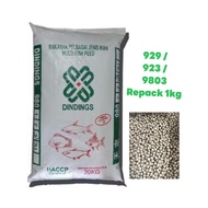 DINDINGS 929 (3mm) & 923 (3mm) / 9803 (Repack 1kg) (MAKANAN IKAN AQUARIUM HIASAN / KOLAM / SUNGAI / 