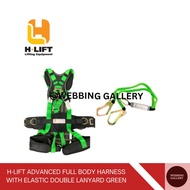 H-LIFT ADVANCED FULL BODY HARNESS WITH ELASTIC DOUBLE LANYARD GREEN